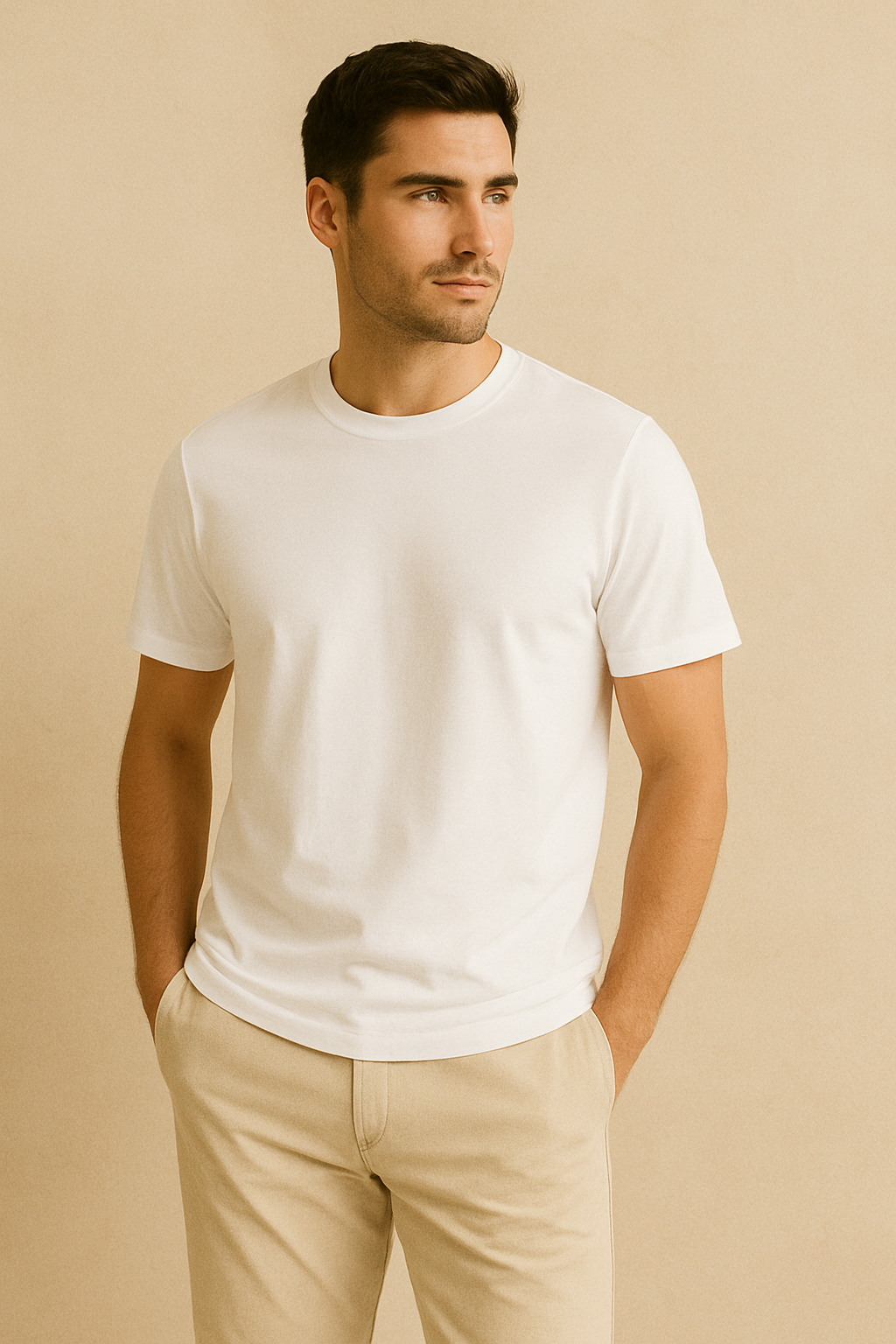 Happy White Supima Cotton T-Shirt