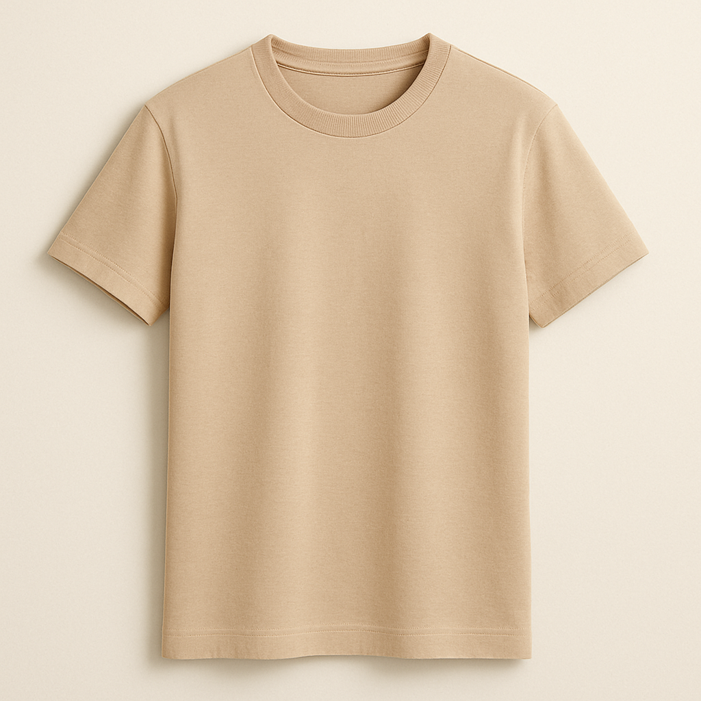 Happy Beige Supima Cotton T-Shirt