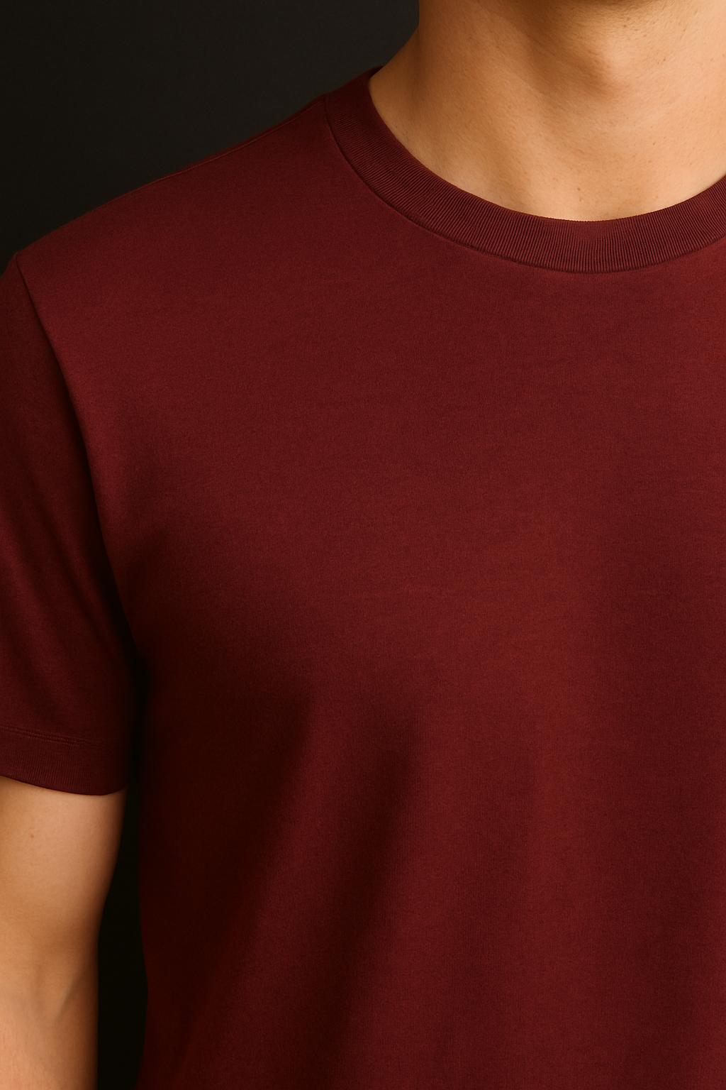 Happy Maroon Supima Cotton T-Shirt