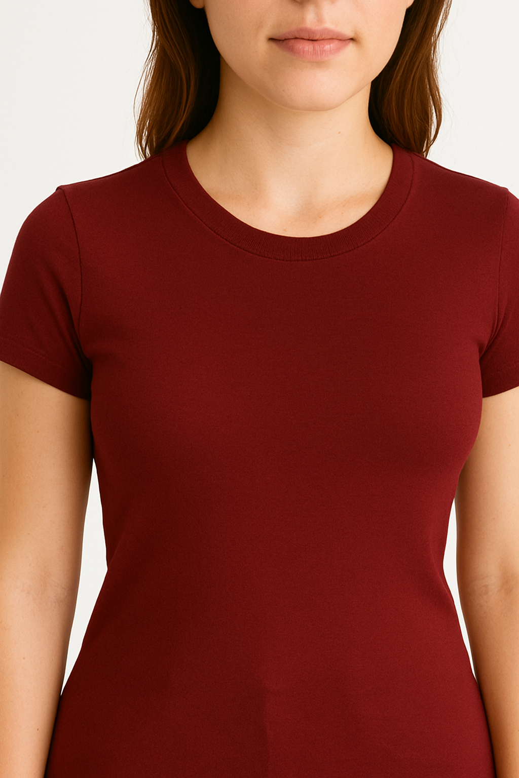 Happy Maroon Supima Women's Cotton T-Shirt