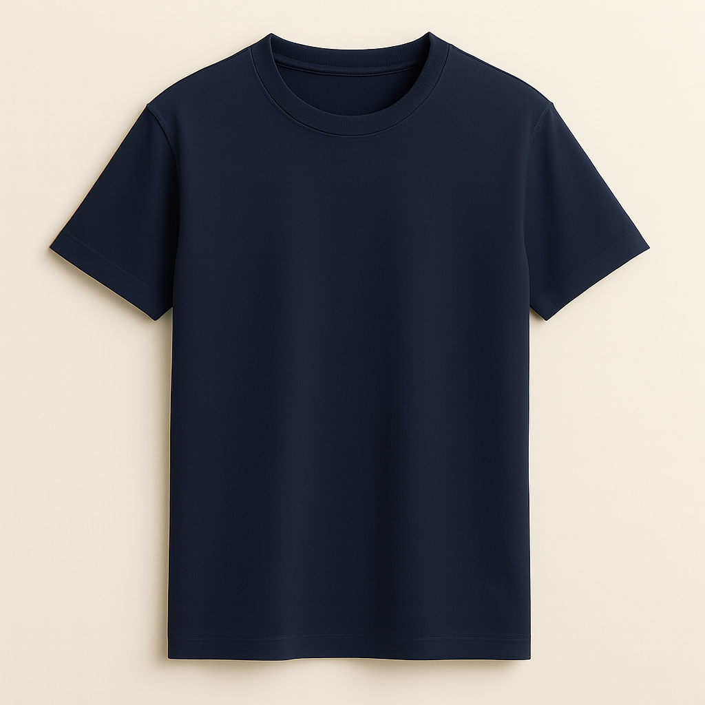 Happy Navy Blue Supima Cotton T-Shirt