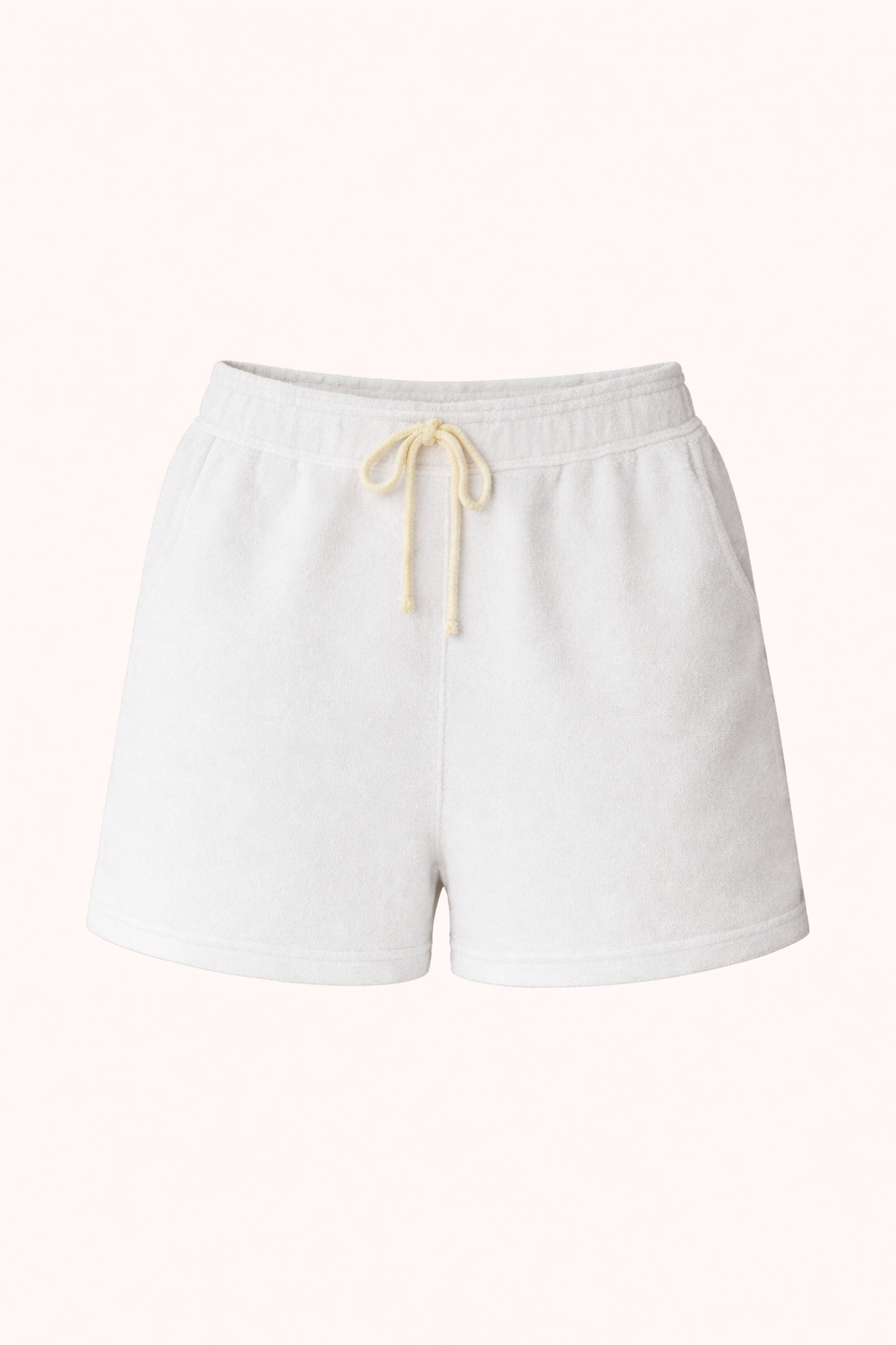 Happy White Terry Shorts Women
