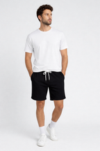 Happy Black Terry Shorts Men