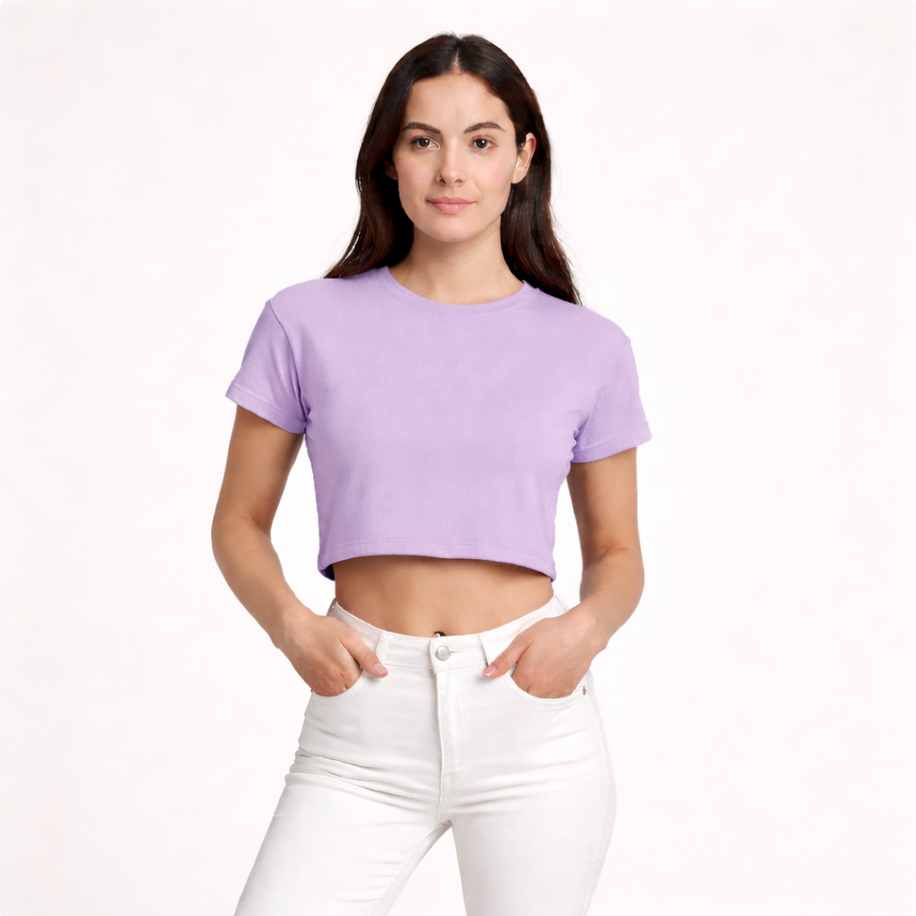 Happy Lavender Crop Top Women