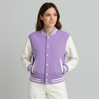 Happy Lavender Varsity Jacket Women