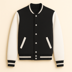 Happy Black Varsity Jacket Men