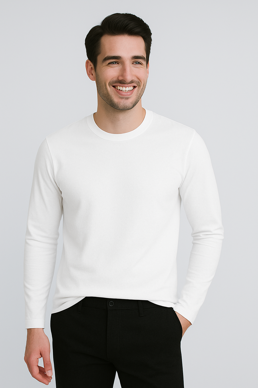 Happy White Sweatshirt Men