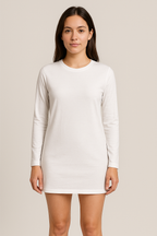 Happy White Tshirt Dress Women
