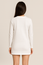 Happy White Tshirt Dress Women
