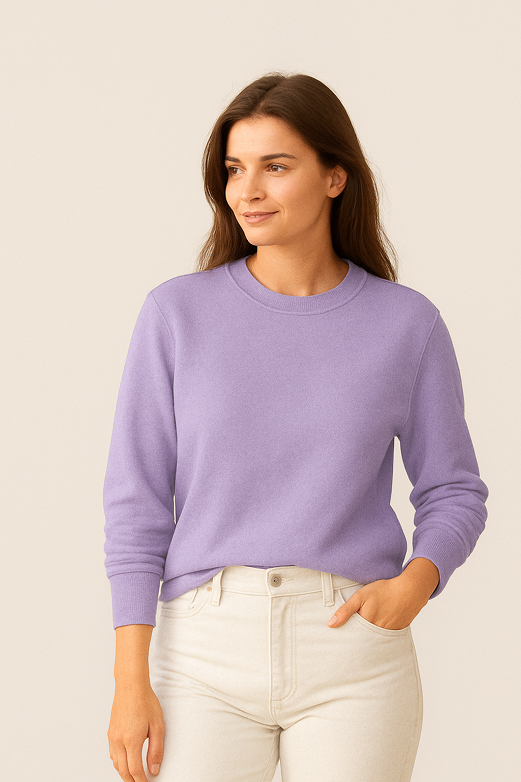 Happy Lavender Sweatshirt Women