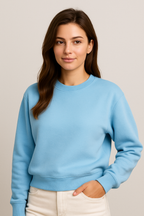 Happy Baby Blue Sweatshirt Women