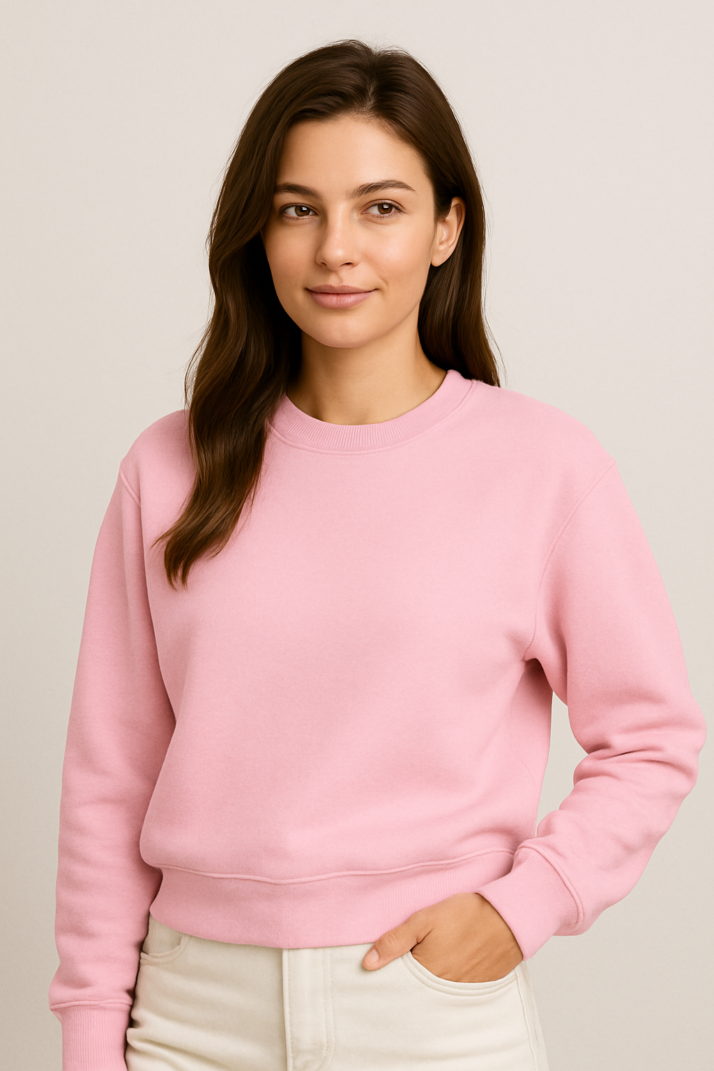 Happy Coral Sweatshirt Women