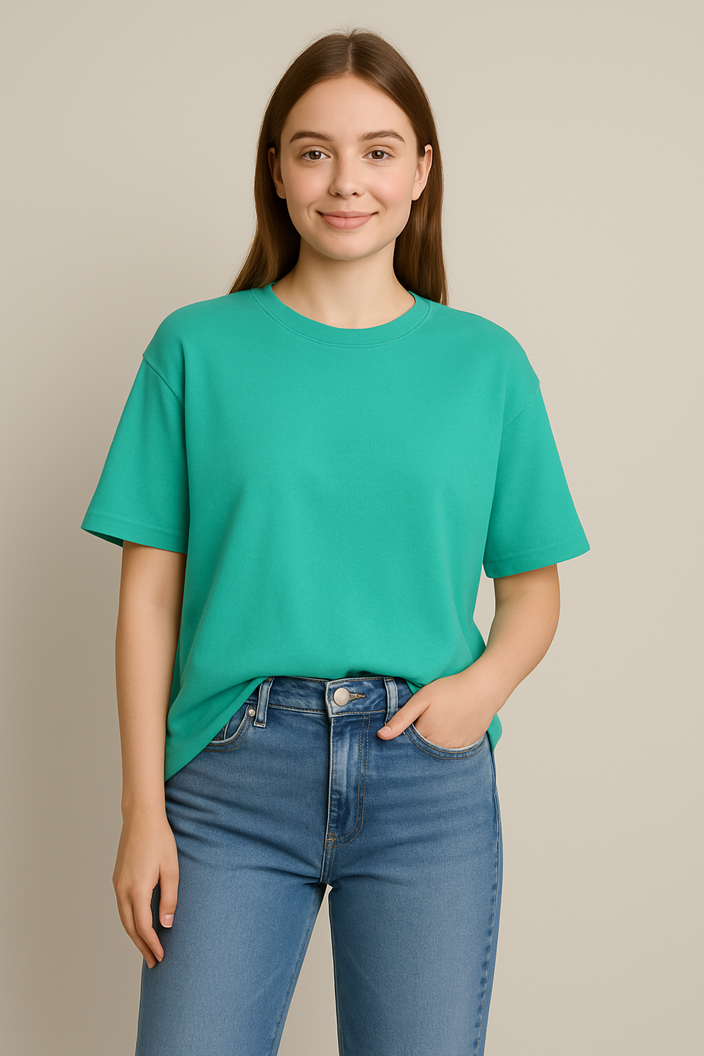 Happy Jade Terry Oversized Tee Women