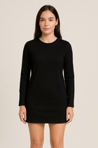 Happy Black Tshirt Dress Women
