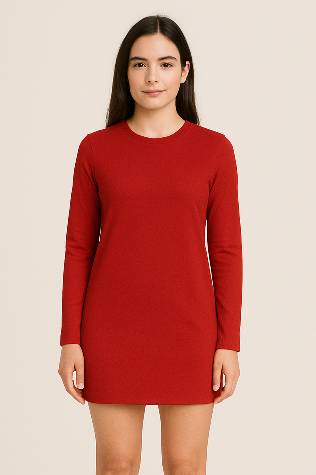 Happy Red Tshirt Dress Women