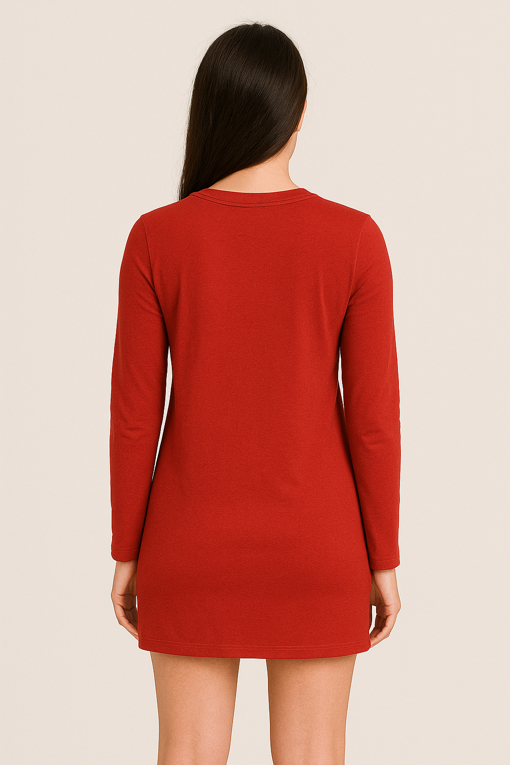 Happy Red Tshirt Dress Women