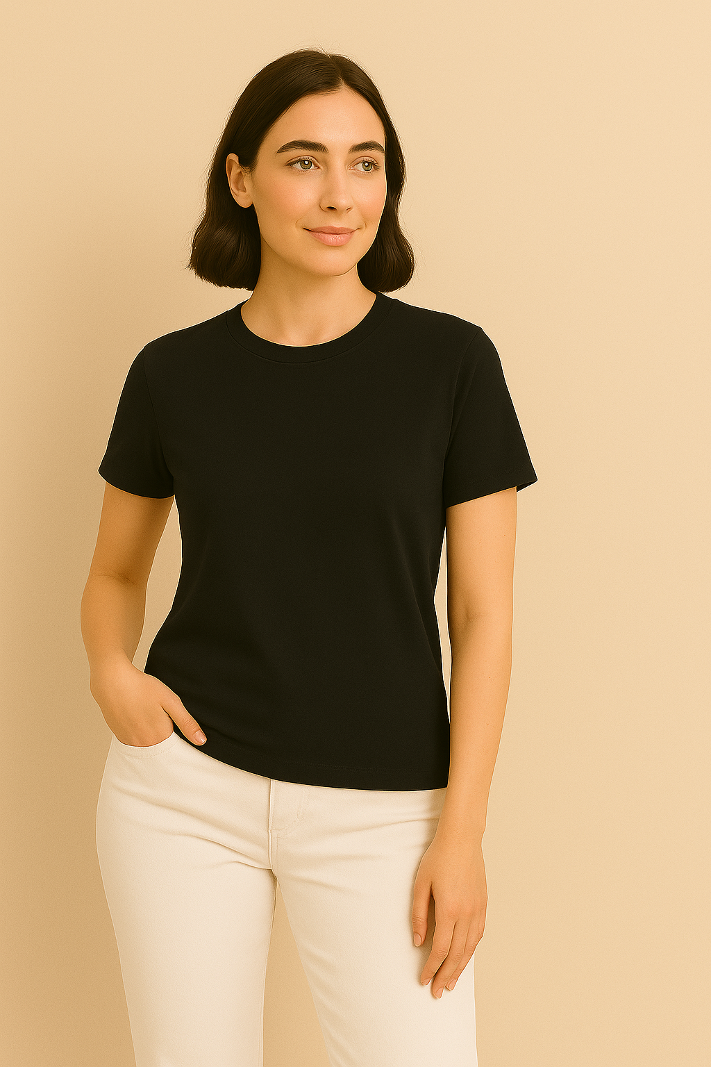 Happy Black Supima Women's Cotton T-Shirt
