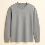Happy Mens Long Sleeve T-shirt - Grey