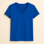 Happy Royal Blue V-neck Tshirt Men