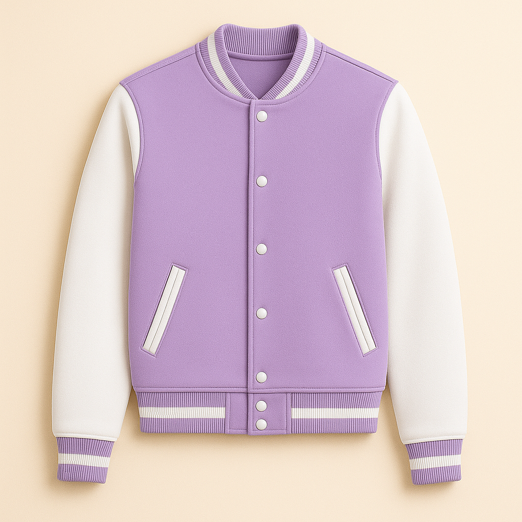 Happy Lavender Varsity Jacket Women