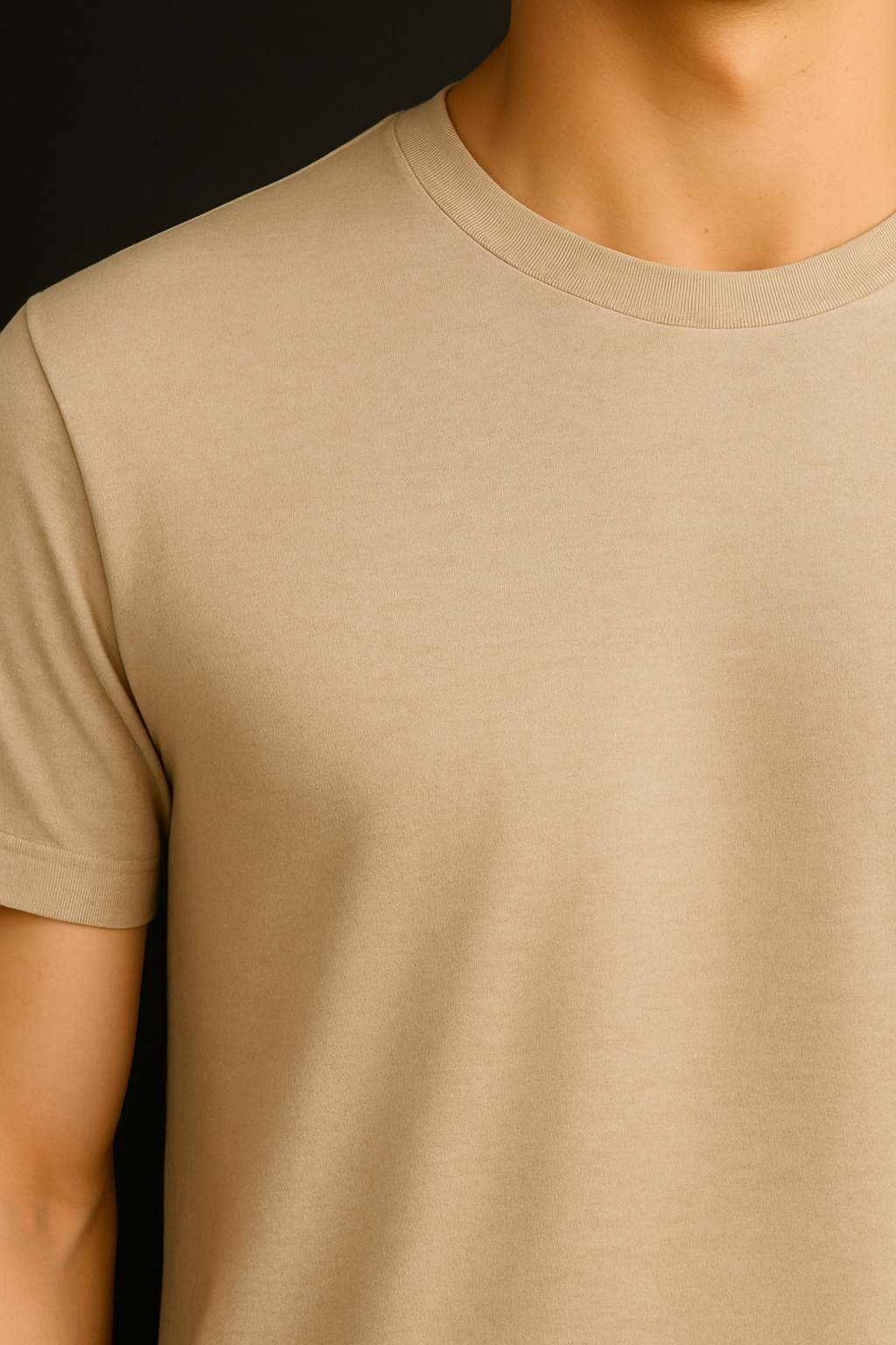 Happy Beige Supima Cotton T-Shirt