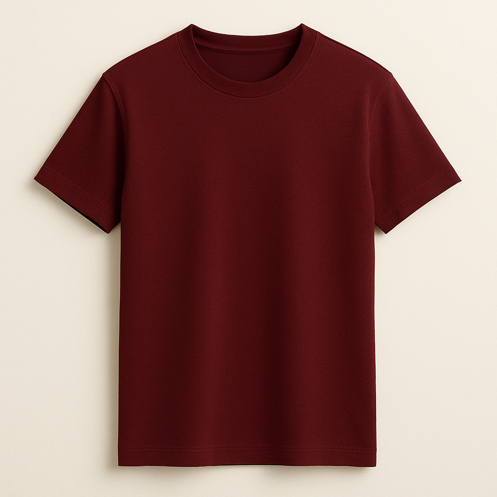 Happy Maroon Supima Cotton T-Shirt