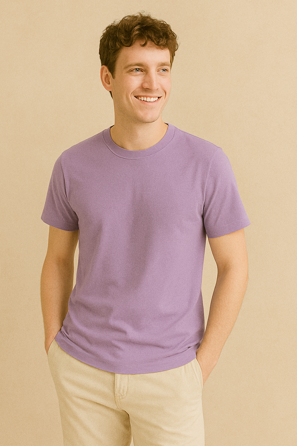 Happy Lavender Supima Cotton T-Shirt
