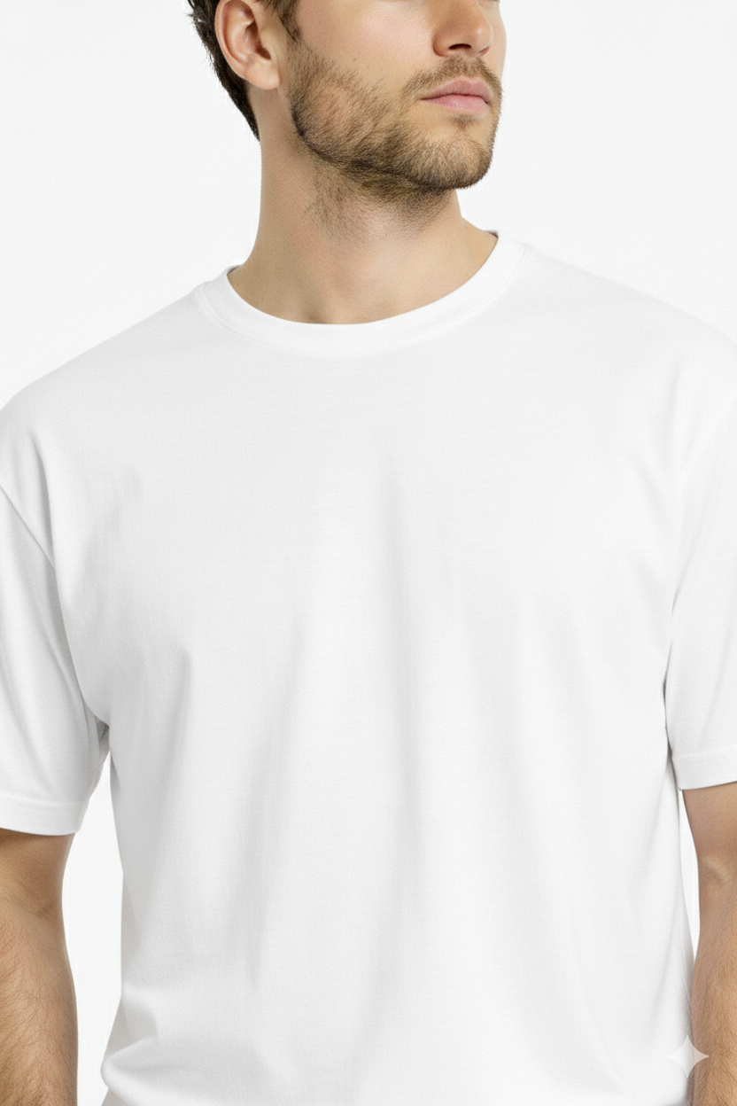 Happy White Terry Oversized Tee Men