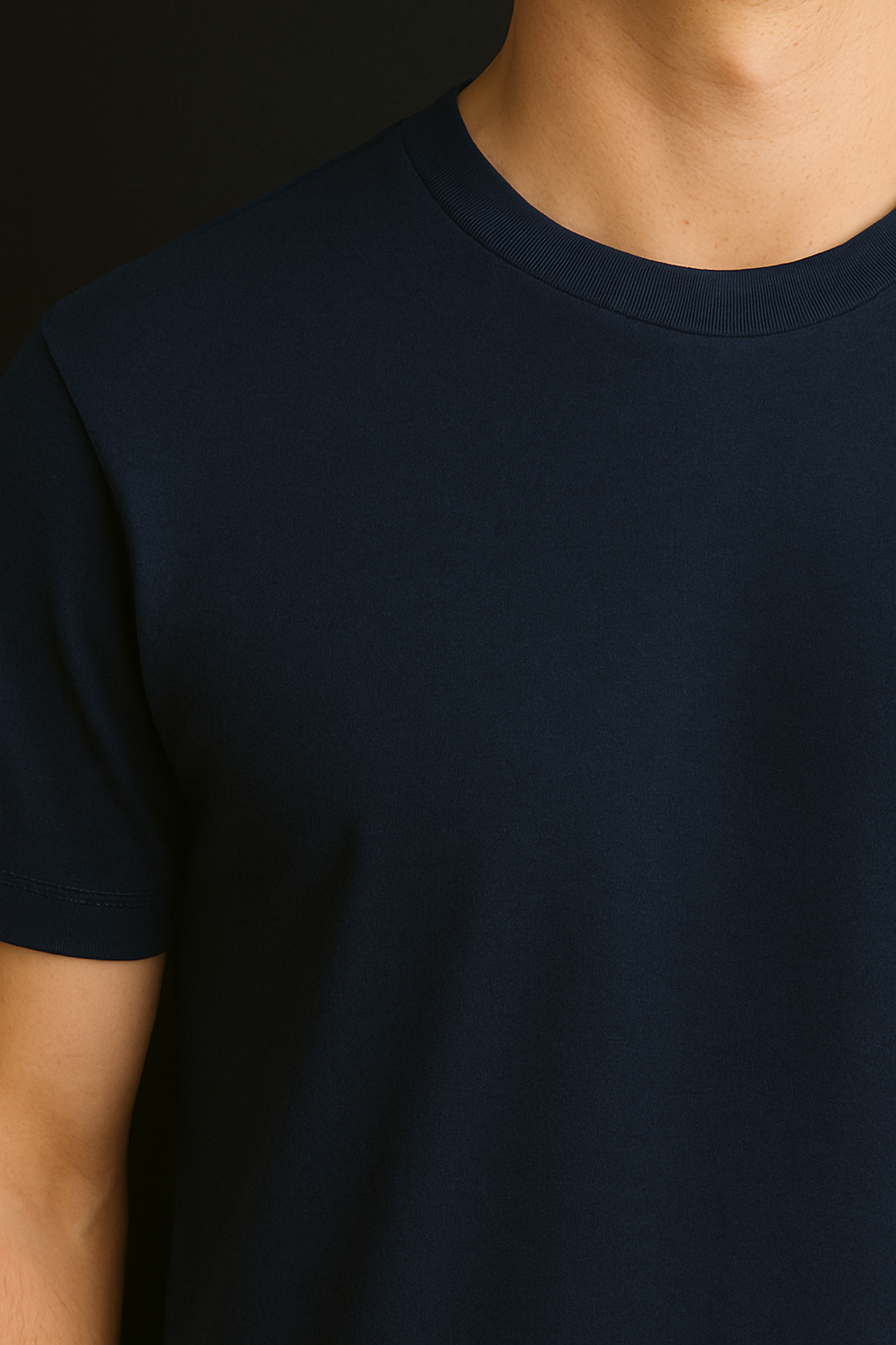 Happy Navy Blue Supima Cotton T-Shirt