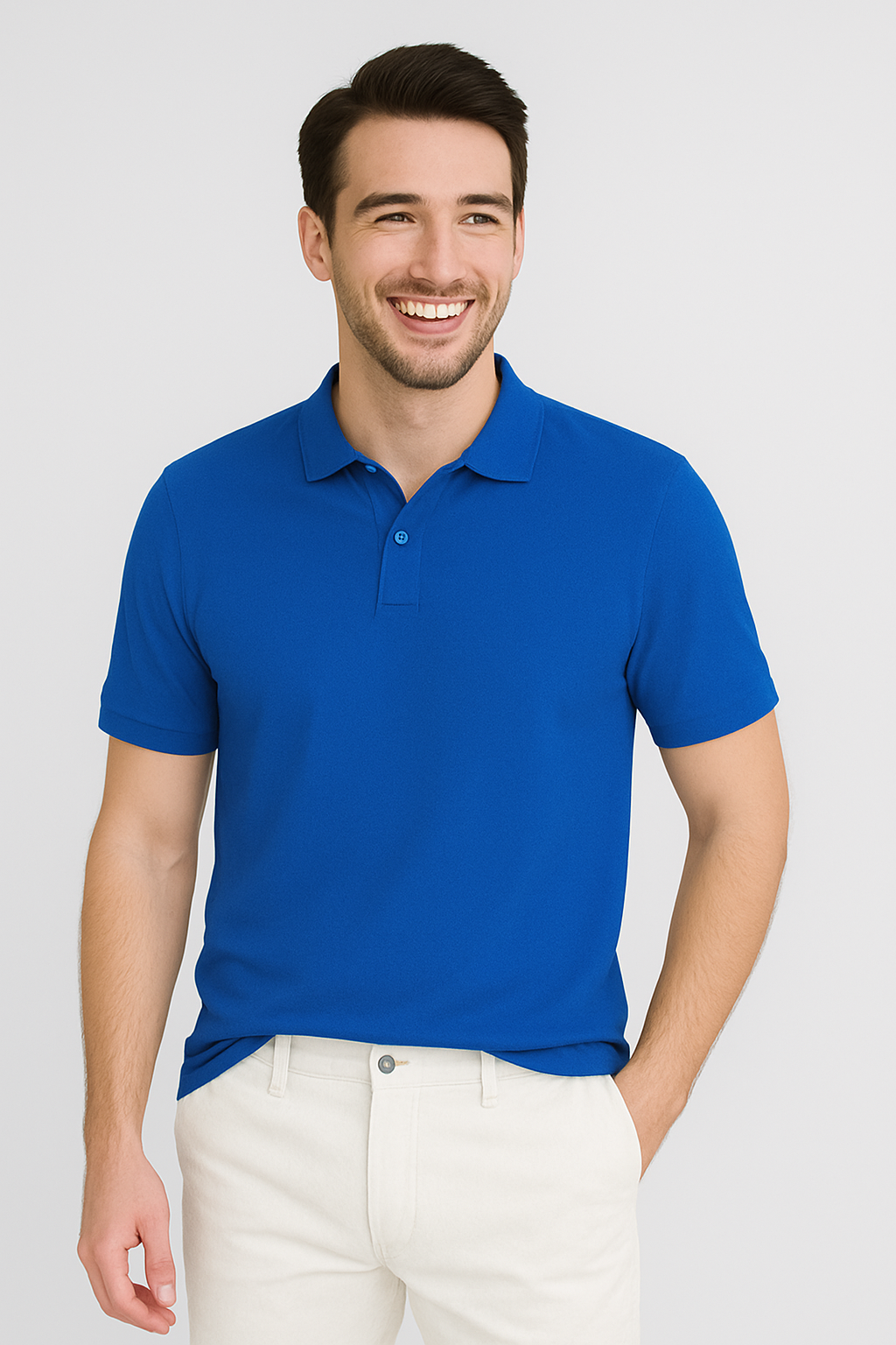Happy Royal Blue Polo Tshirt Men
