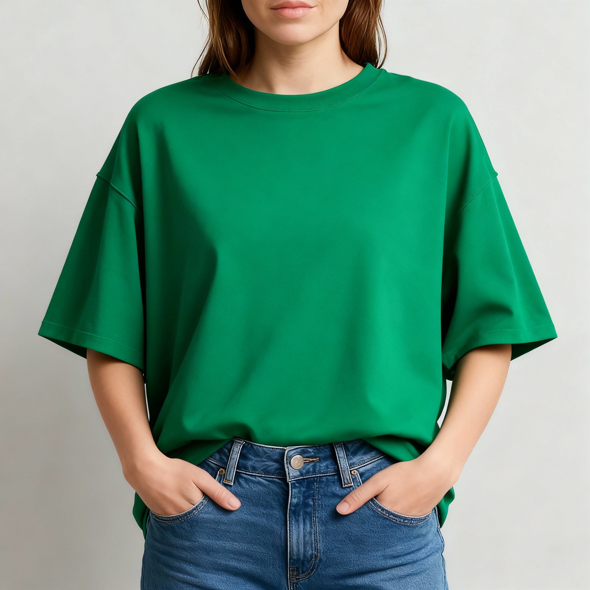 Happy Bottle Green Terry Oversized Tee Women