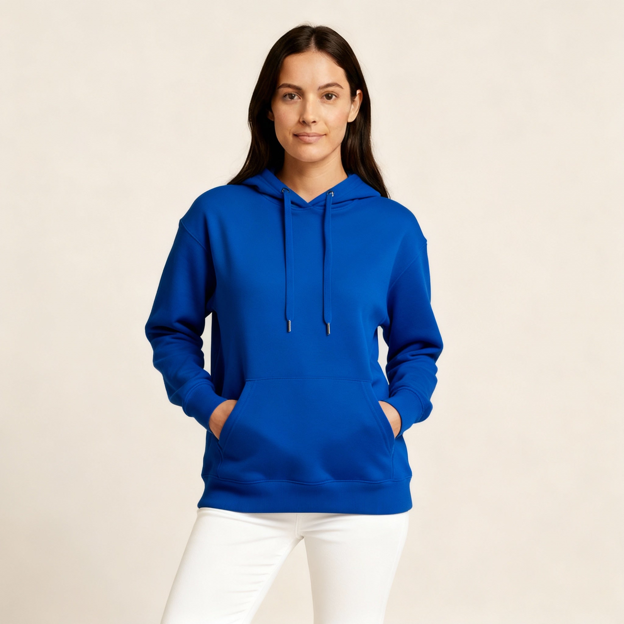 Happy Royal Blue Hoodies Women