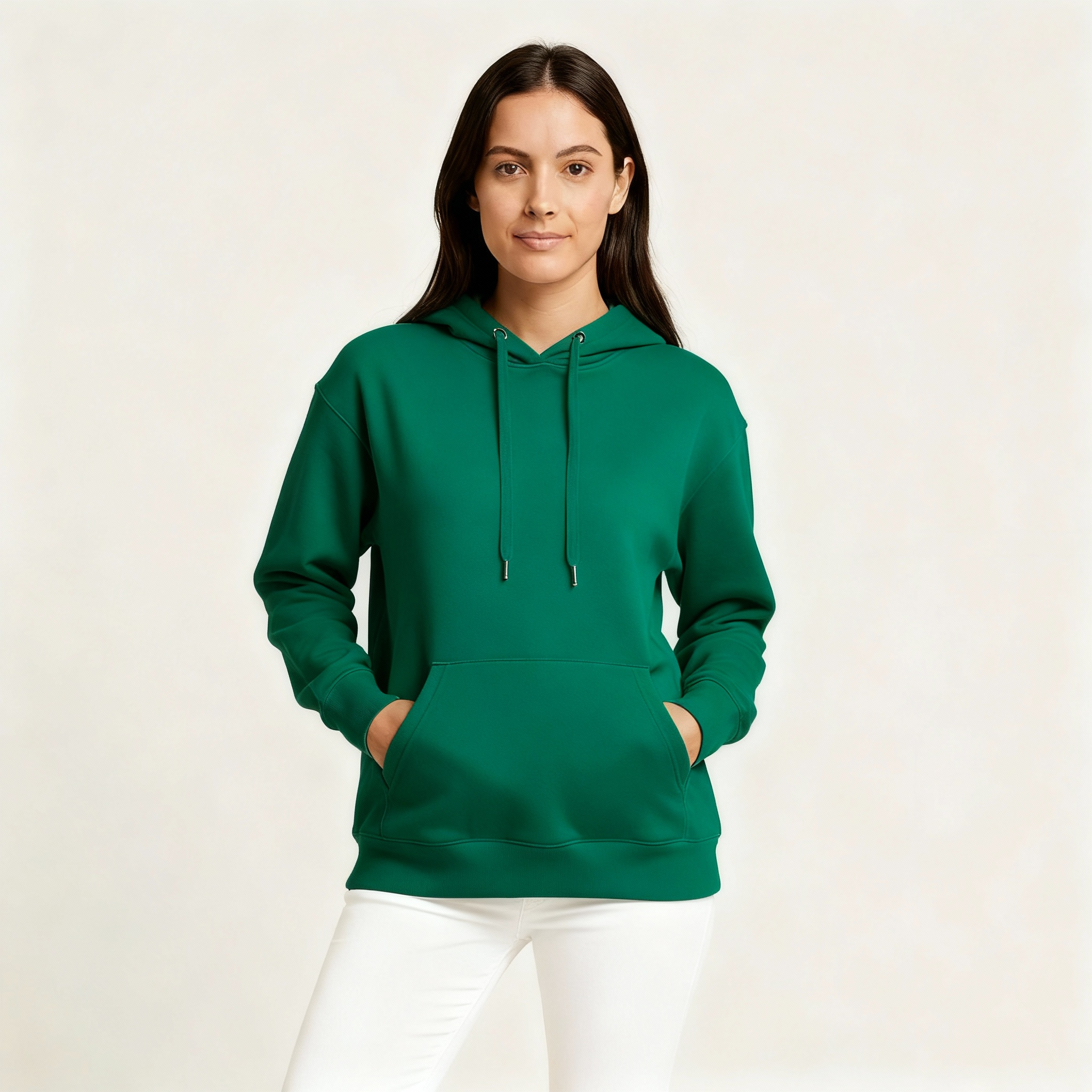 Happy Bottle Green Hoodies Women