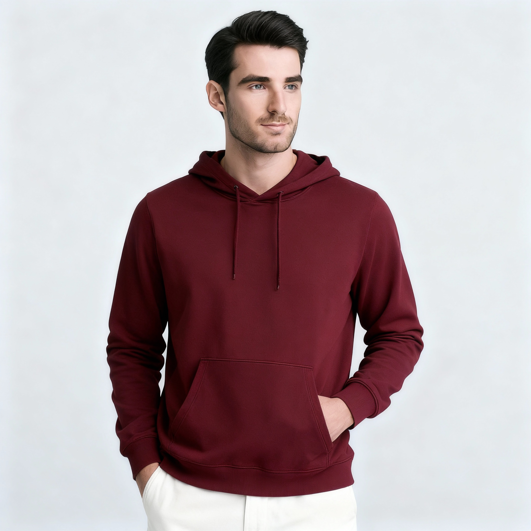 Happy Mens Hoodie - Maroon
