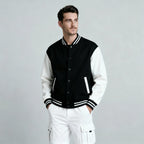 Happy Black Varsity Jacket Men
