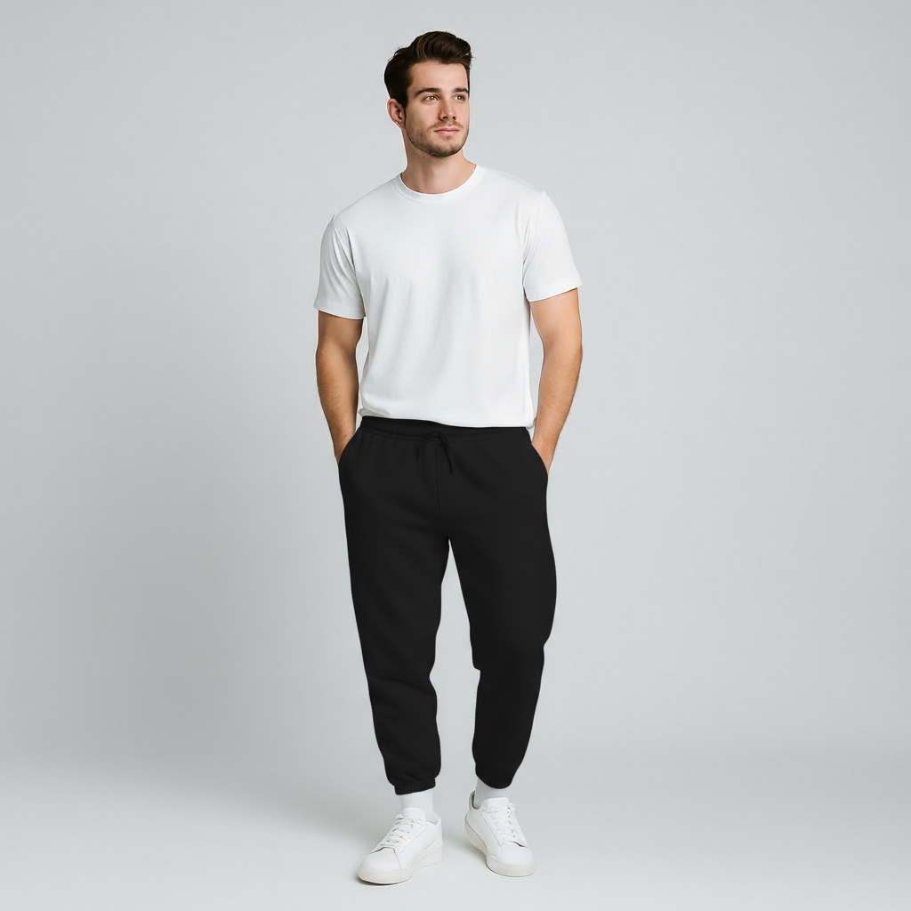 Happy Black Joggers Men