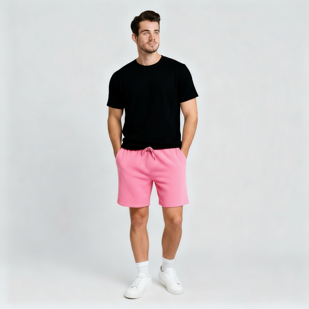 Happy Flamingo Terry Shorts Men