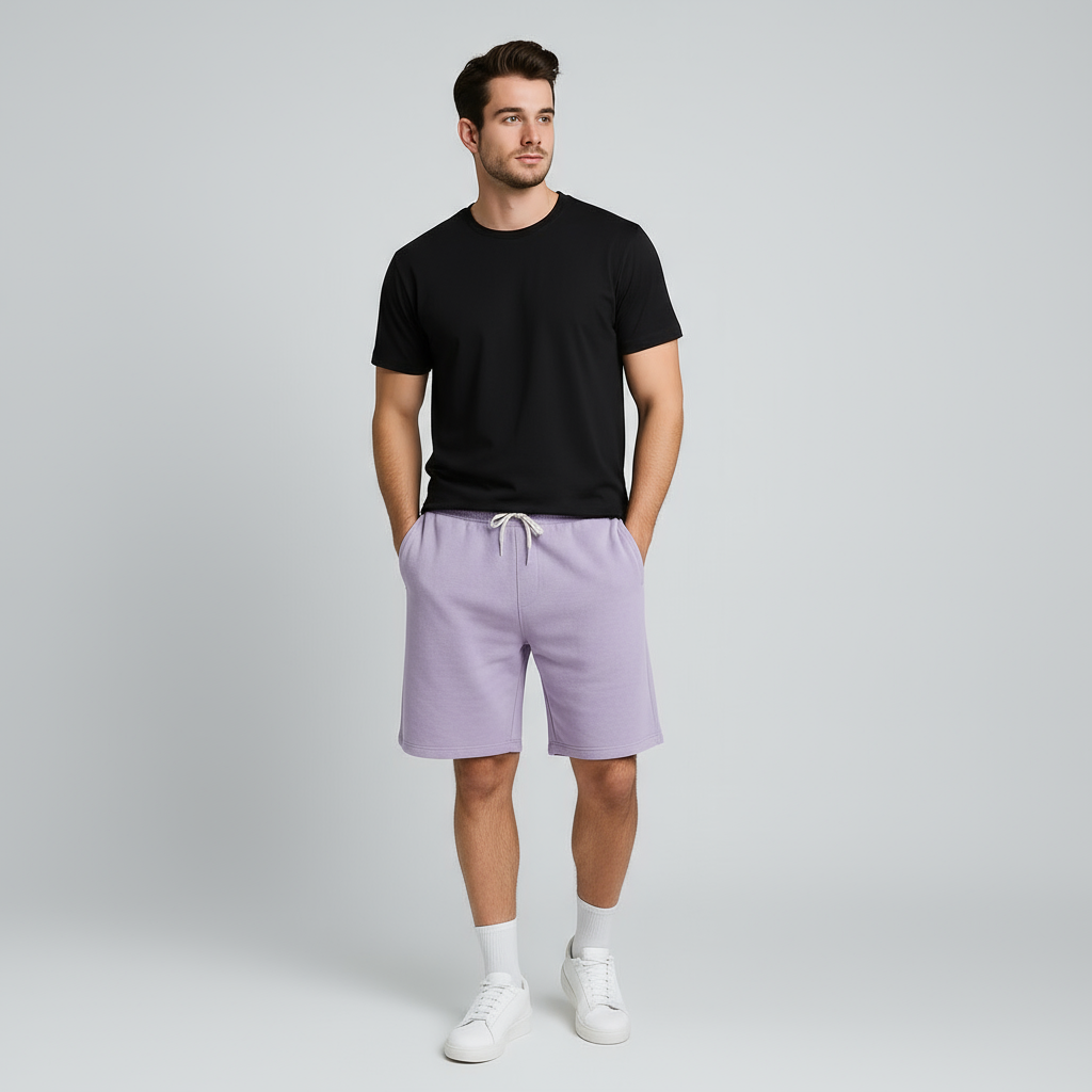 Happy Lavender Terry Shorts Men