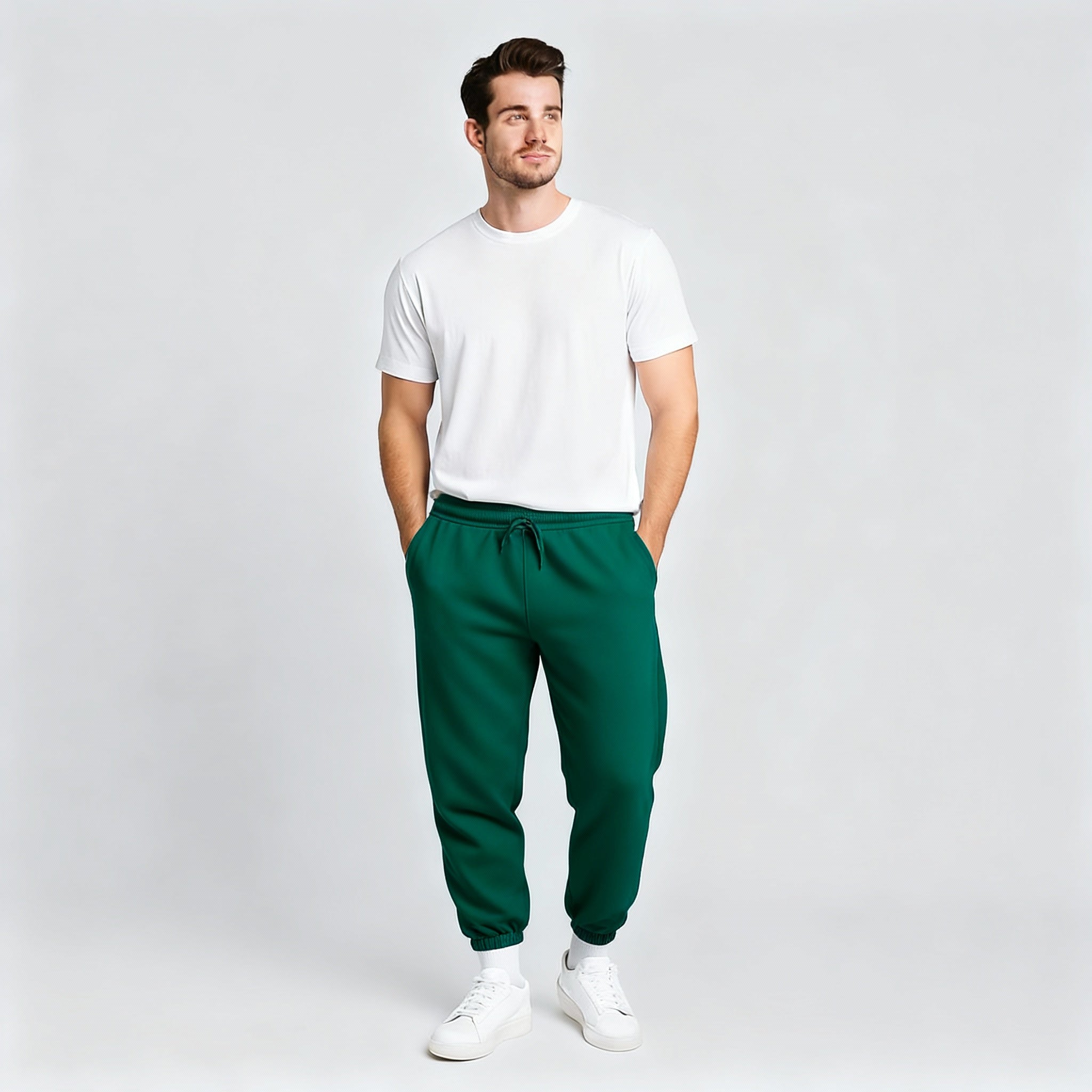Happy Bottle Green Joggers Men