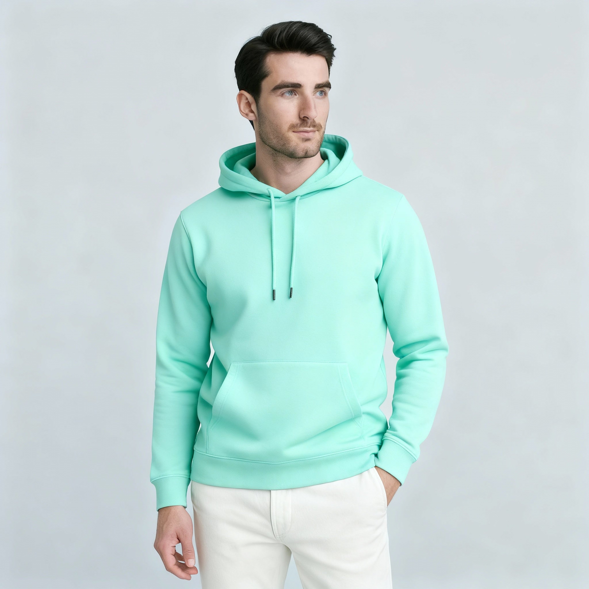 Happy Mens Hoodie - Mint