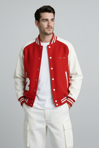 Happy Red Varsity Jacket Men