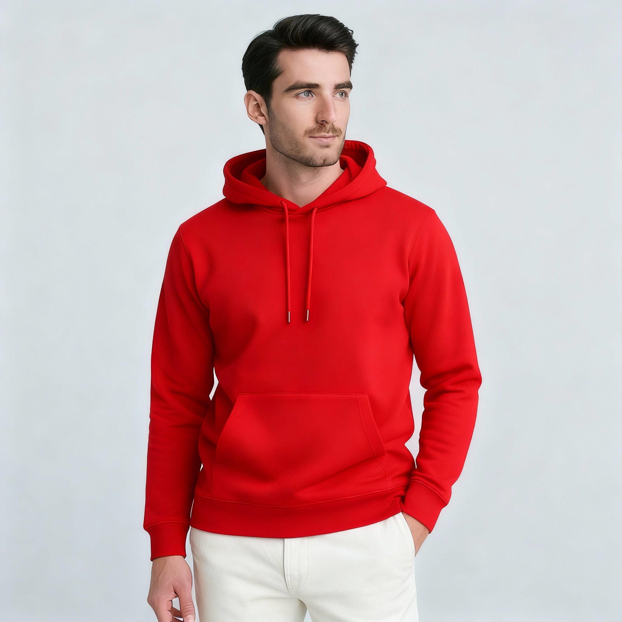 Happy Mens Hoodie - Red
