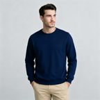 Happy Navy Blue Sweatshirt Men