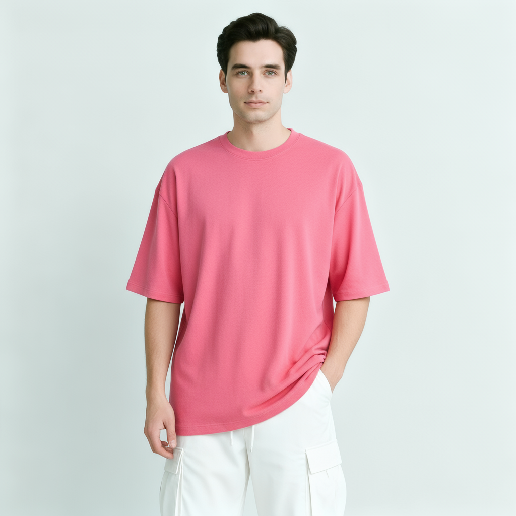 Happy Flamingo Terry Oversized Tee Men