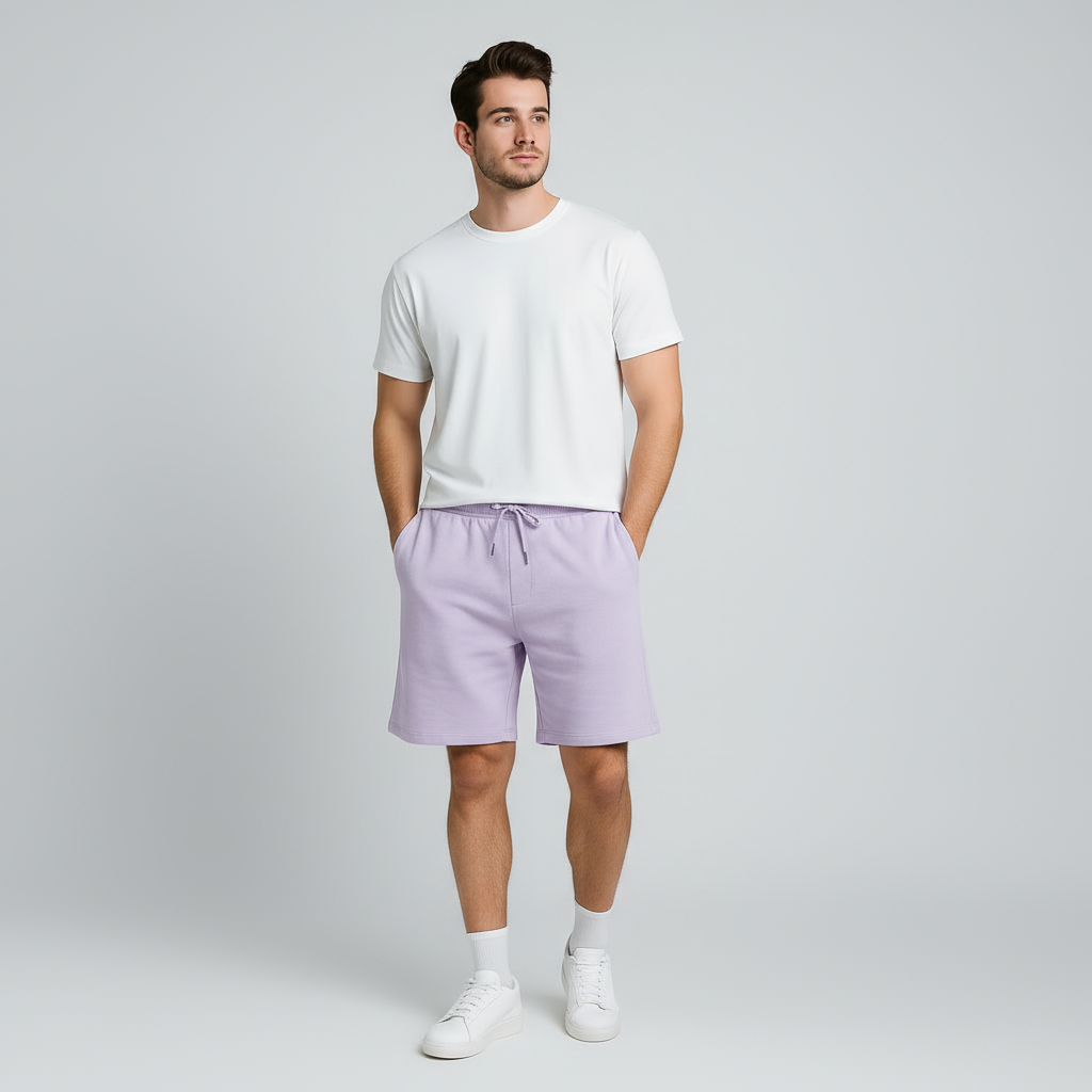Happy Lavender Terry Shorts Men